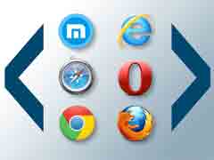 Dan Goodspeed: Web designer - Web designers also need to keep browser compatibility in mind with every line of code.  These are the big six browsers I use for testing, nestled into the familiar HTML angle brackets.  Can you name all six?